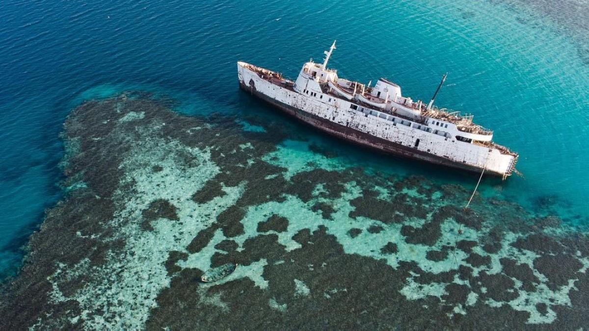 A birds-eye view of the Al-Fahad Shipwreck