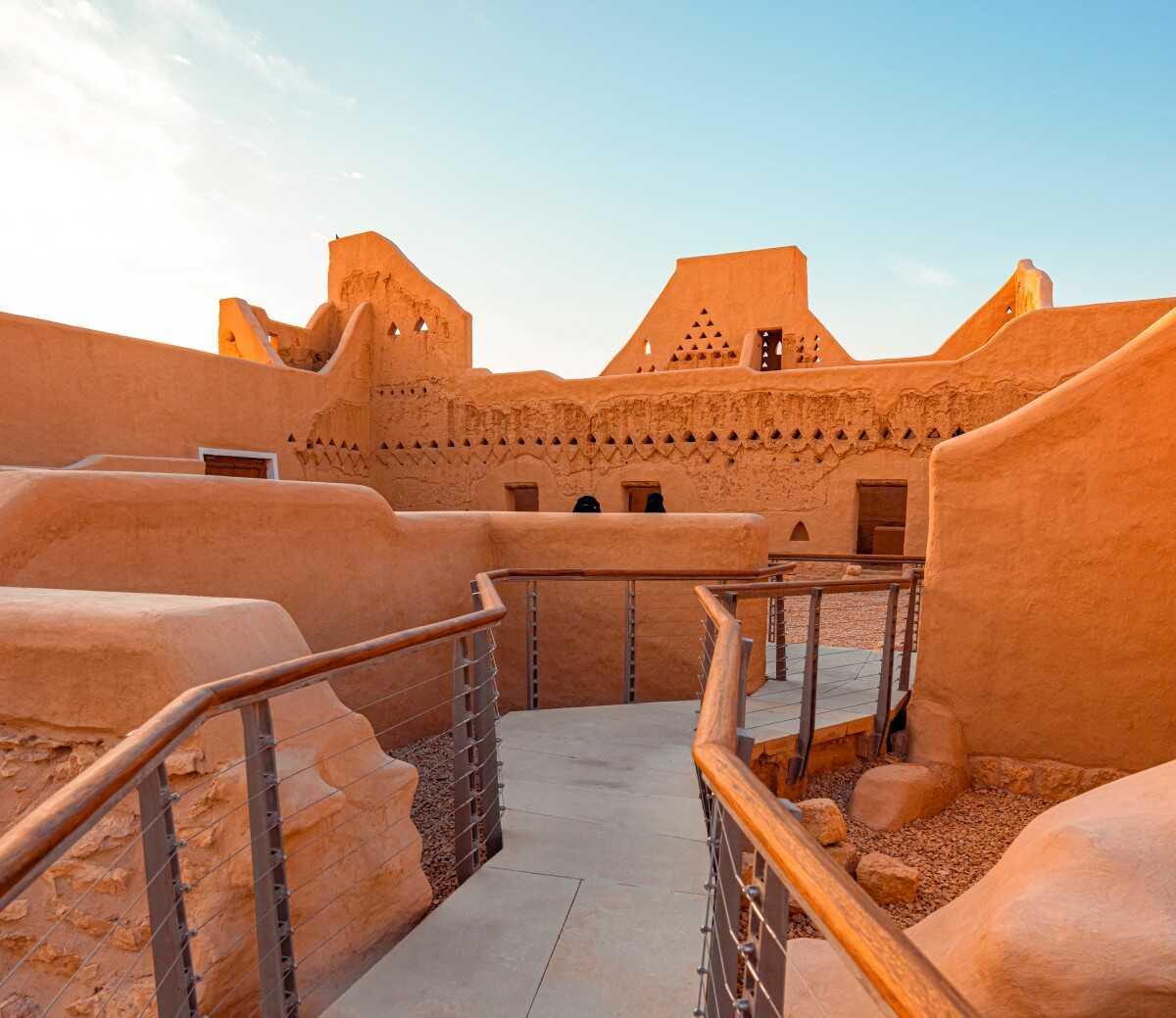 Mudbrick walls and buildings at At Turaif