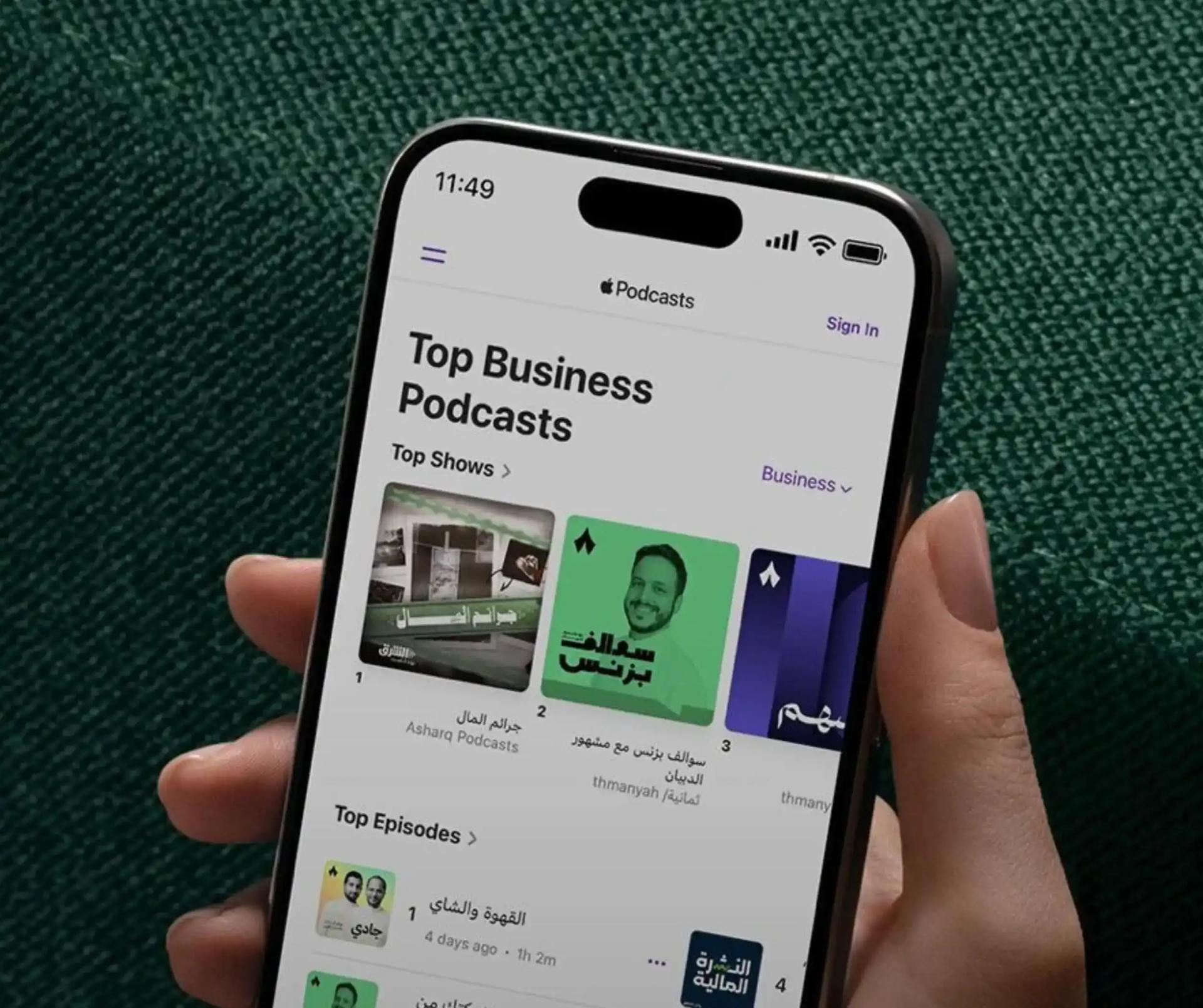 SRMG podcasts dominate Apple Podcast charts across the Middle East