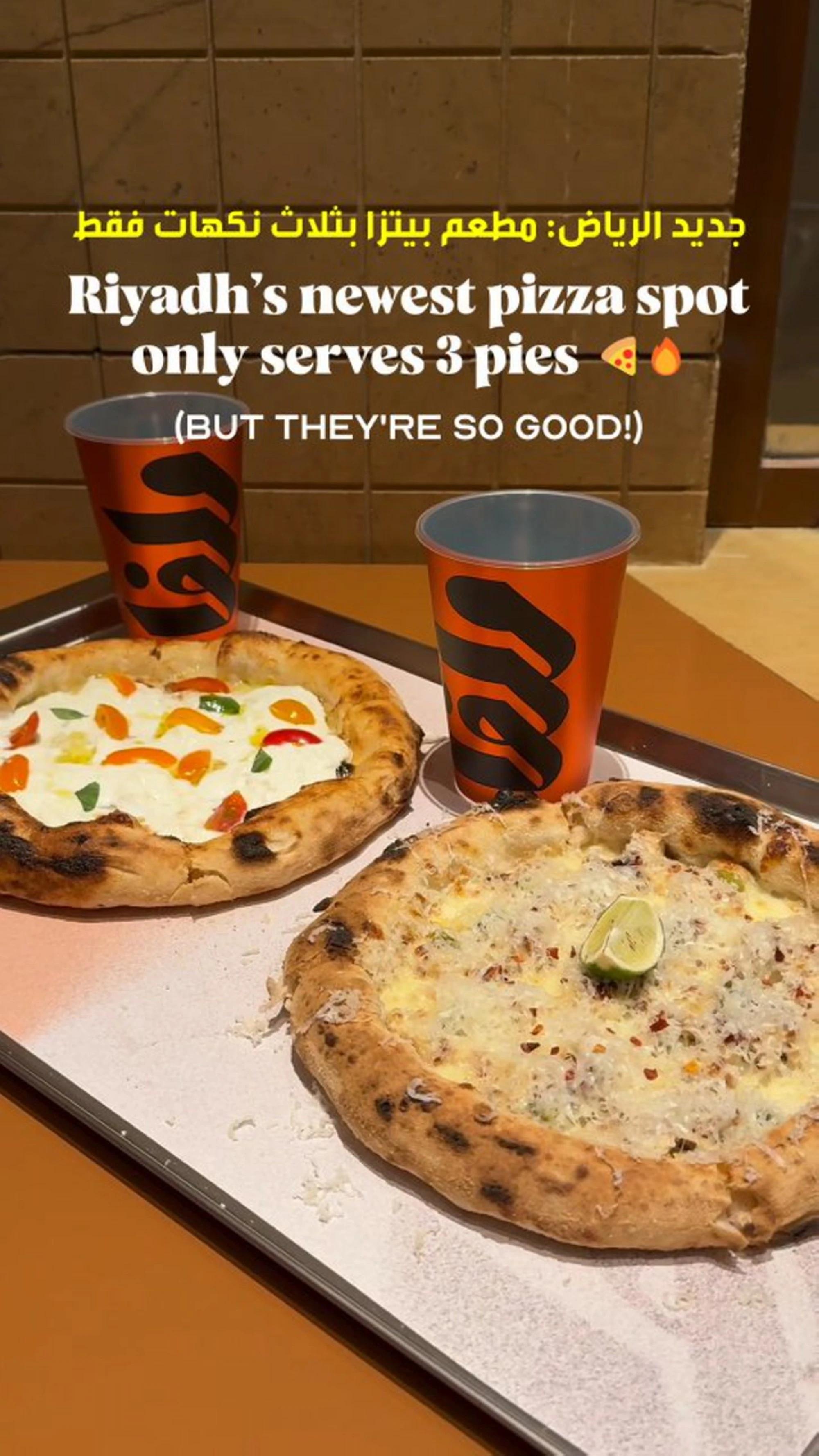 Riyadh's newest pizza spot only serves 3 pies (but they're so good!)