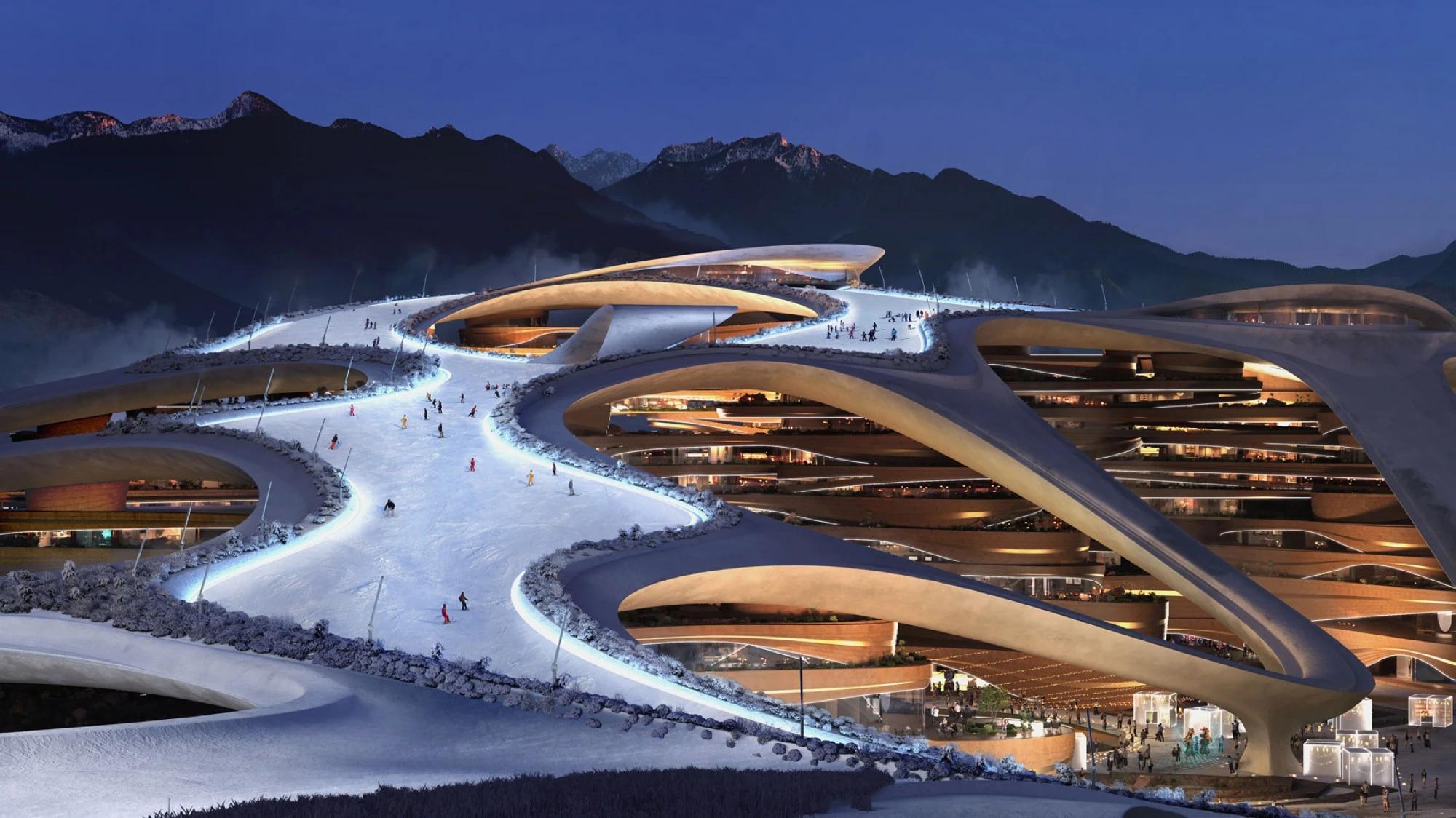 This is how Saudi Arabia creates the perfect snow for skiing in Trojena