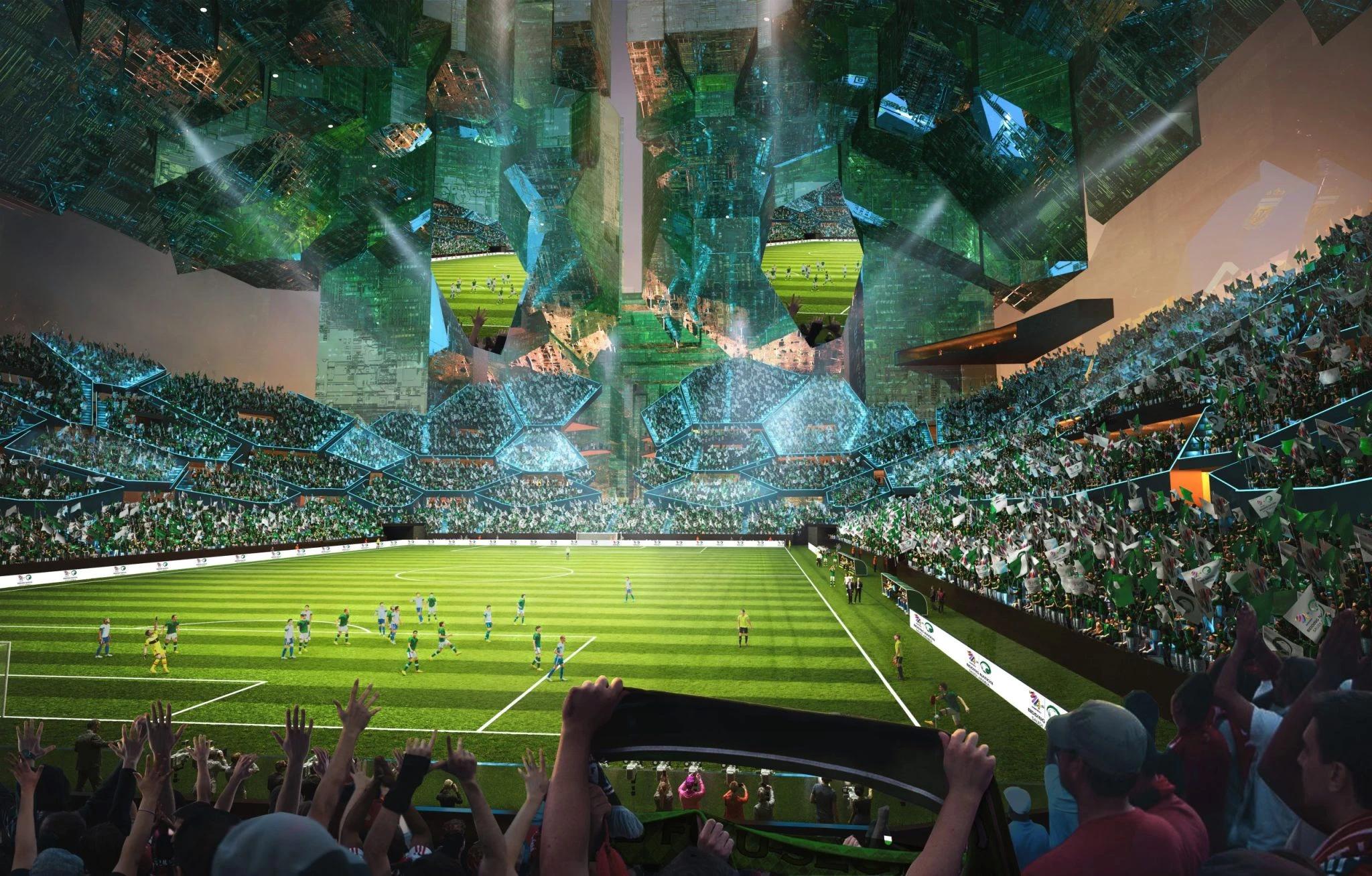 NEOM says it will provide "the most unique stadium in the world" for the Saudi FIFA World Cup 2034. Credit: NEOM