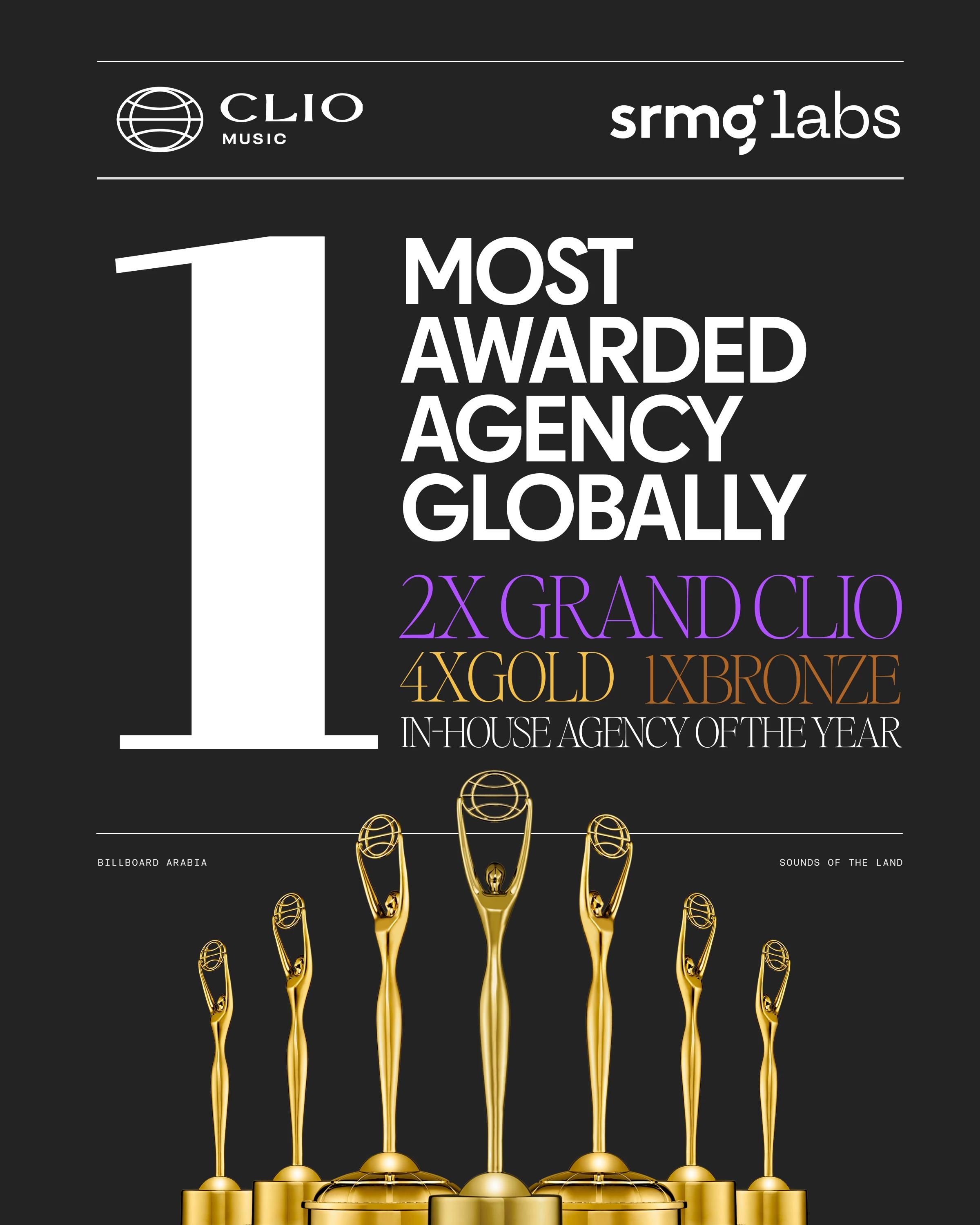 SRMG Labs تواصل تألقها وتحصد جوائز كليو المرموقة