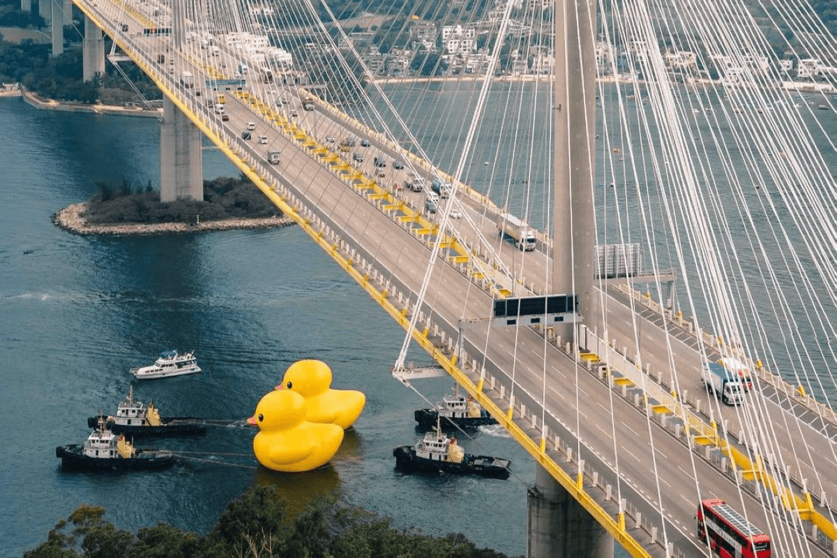Seeing Double: Hong Kong's giant 'rubber duck' returns