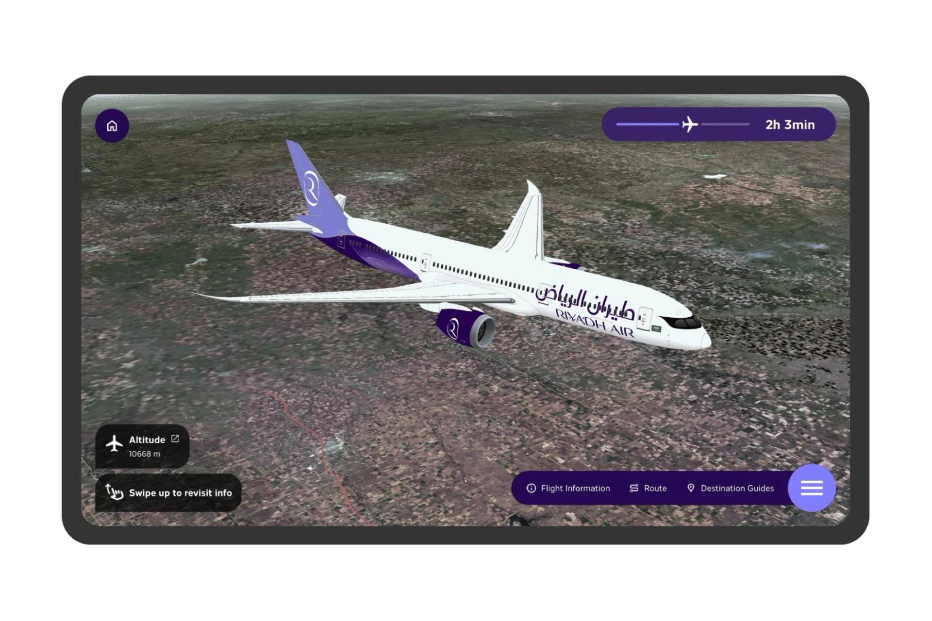 Riyadh Air’s next-gen interactive 3D Flight Map set to impress passengers