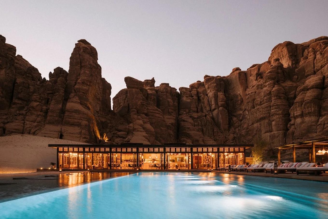 An outdoor pool at Our Habitas in AlUla