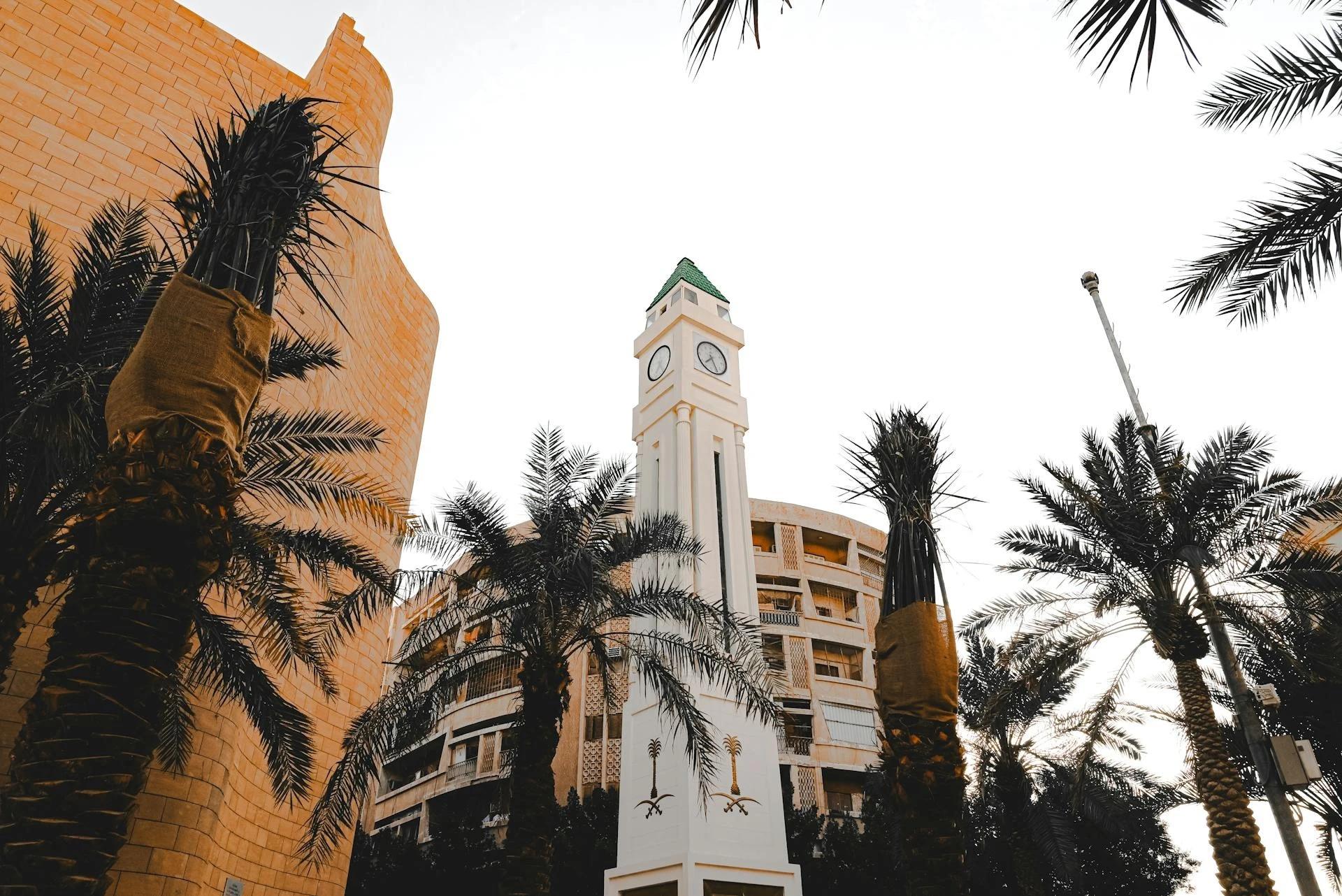 Clock tower in Riyadh, Saudi Arabia