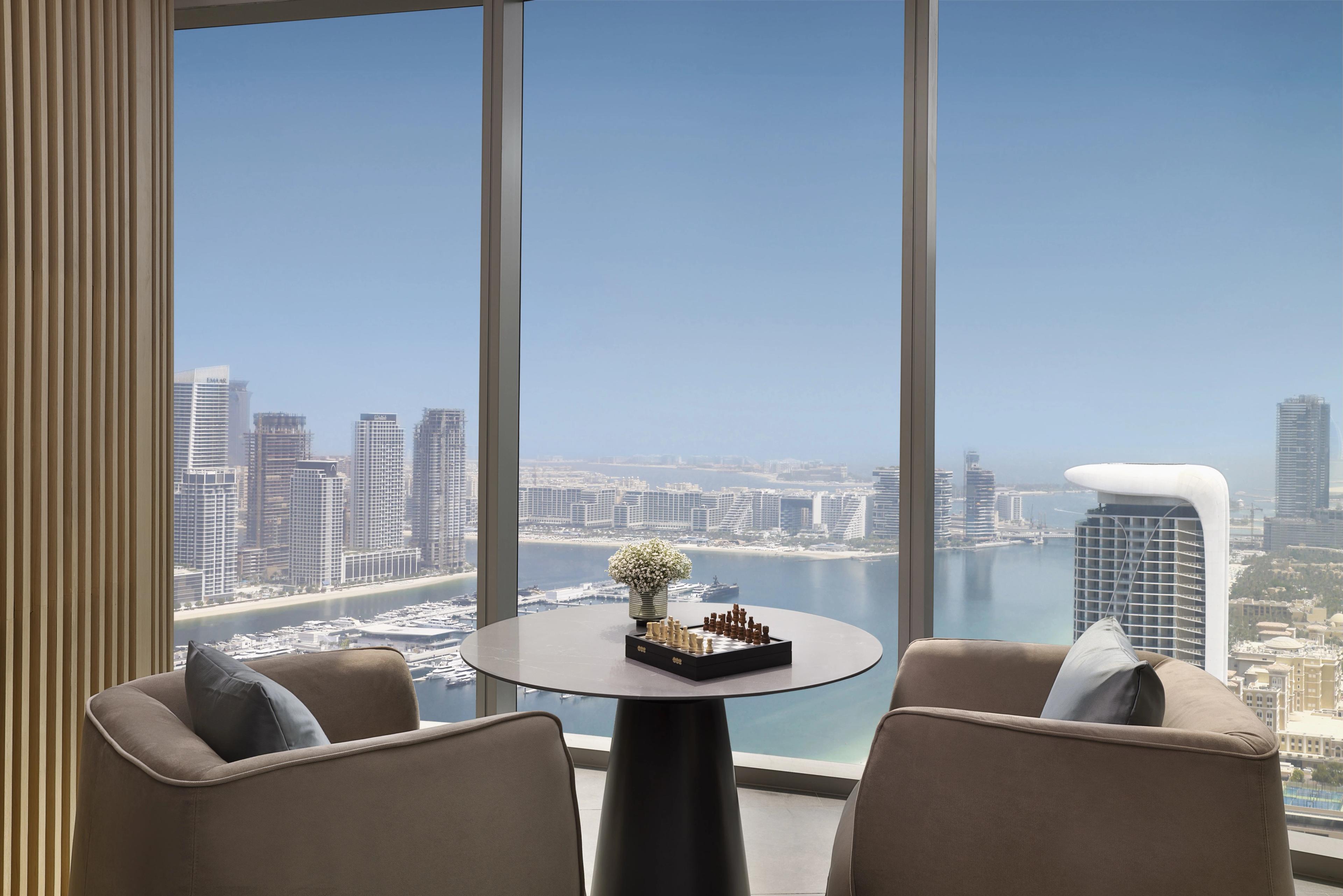 Image for Illustrative Purposes Only: King Suite Living Room - Ciel Dubai Marina, Vignette Collection