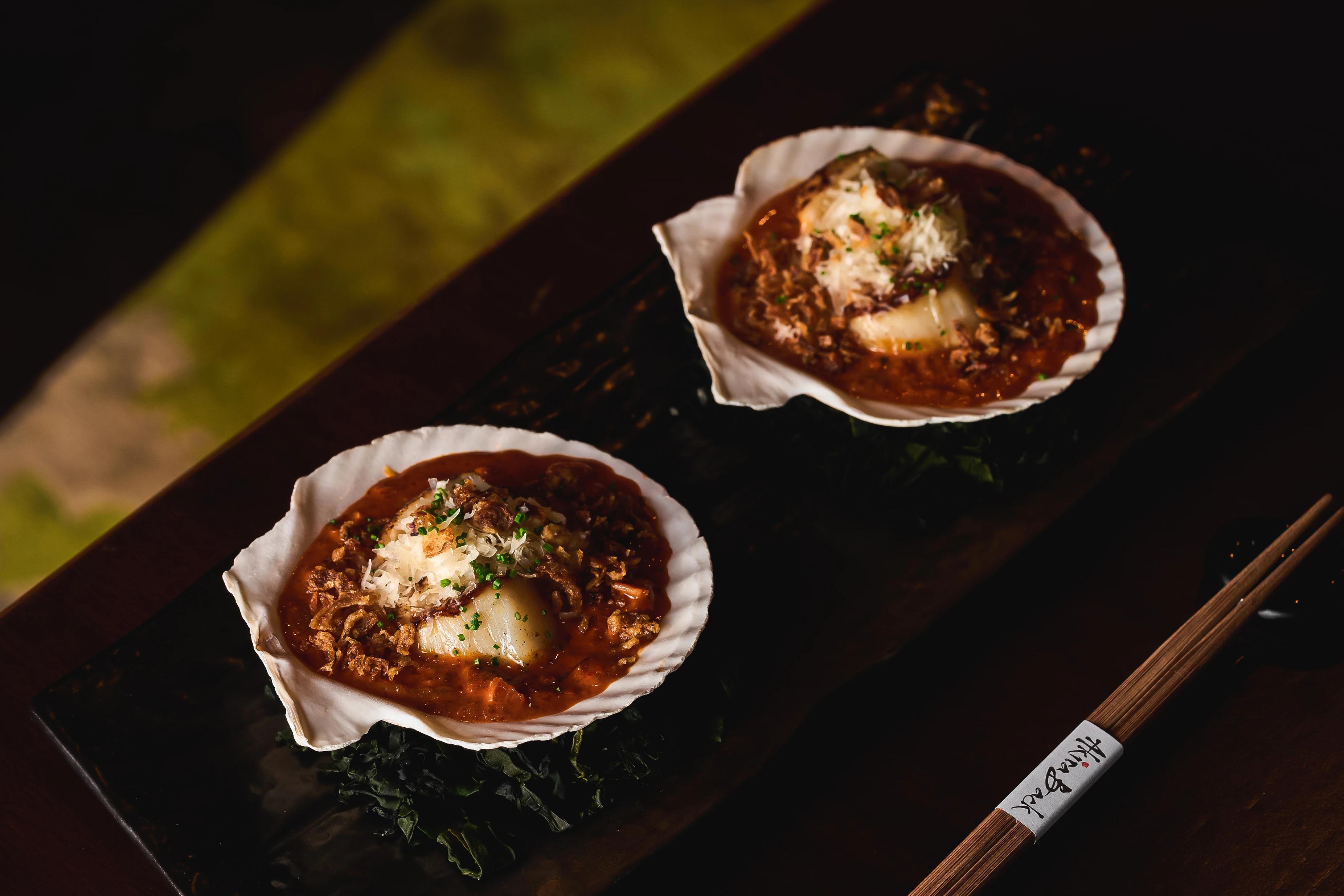 This scallop dish, served with smoky gochujang butter, is the ultimate umami bite