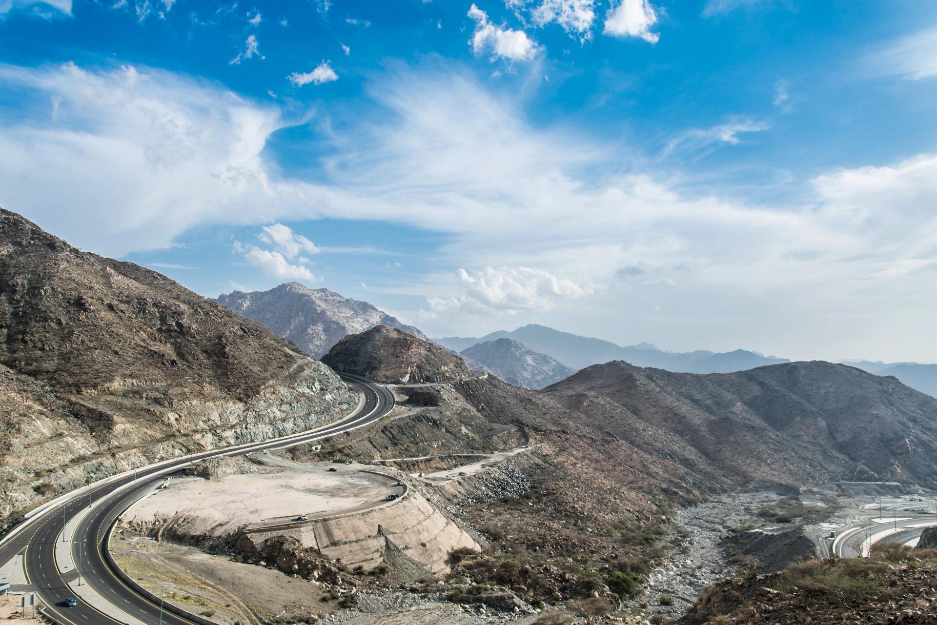 Mountain views on a sunny day in Taif