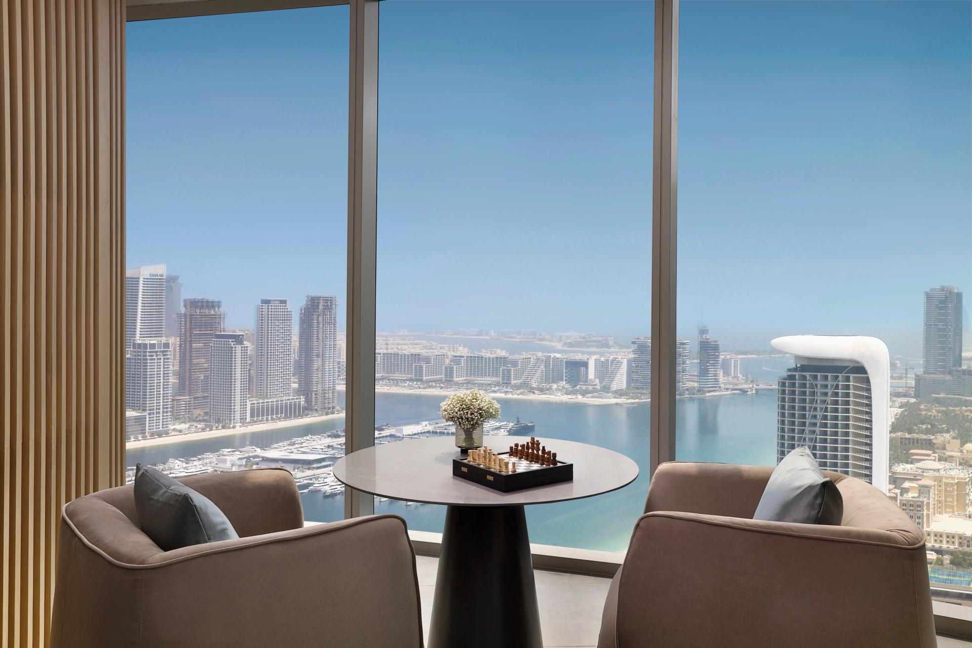 Image for Illustrative Purposes Only: King Suite Living Room - Ciel Dubai Marina, Vignette Collection